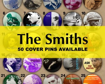 The Smiths Album Cover Pins – 80er Jahre Indie Rock Buttons, Morrissey Fan Erinnerungsstücke