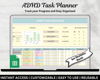 ADHD Tracker Google Sheets Template, AdHd Symptom Tracker Spreadsheet,AdHd Behavior Tracker Template,AdHd Habit Tracker, AdhD Cleaning,Tools