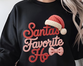 Santa’s Favorite Ho png, Funny Christmas Shirt PNG for Women, Funny Christmas Party Shirt, Women Funny Christmas Shirt PNG, Funny Christmas