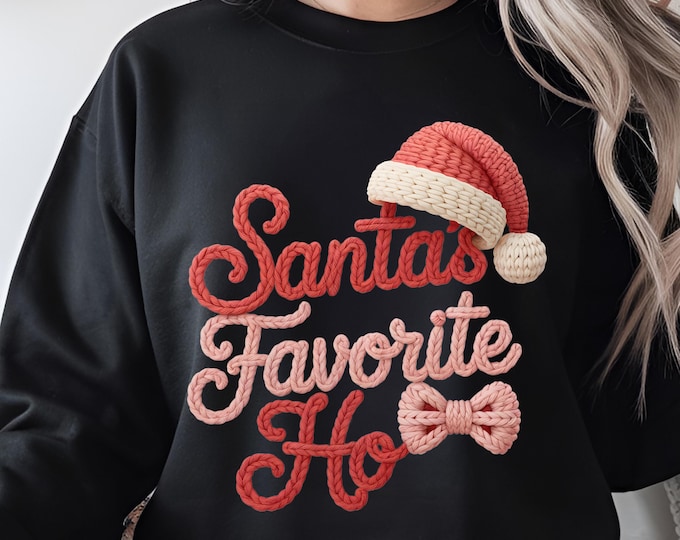 Santa’s Favorite Ho png, Funny Christmas Shirt PNG for Women, Funny Christmas Party Shirt, Women Funny Christmas Shirt PNG, Funny Christmas