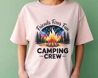 Friends Fires Fun Camping, Funny png, Print File, Camping Sublimation Design, Camping png, Digital Download, adventure png, dad gift png