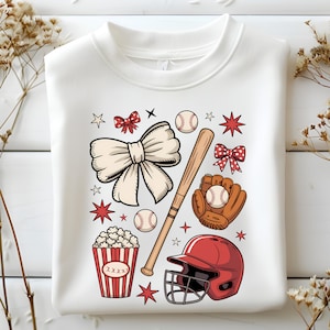 Retro Baseball Coquette Bow Png, Bow Baseball Png Sublimation, Baseball Png, Game Day Baseball Png, Coquette Baseball Png Shirt Design, png