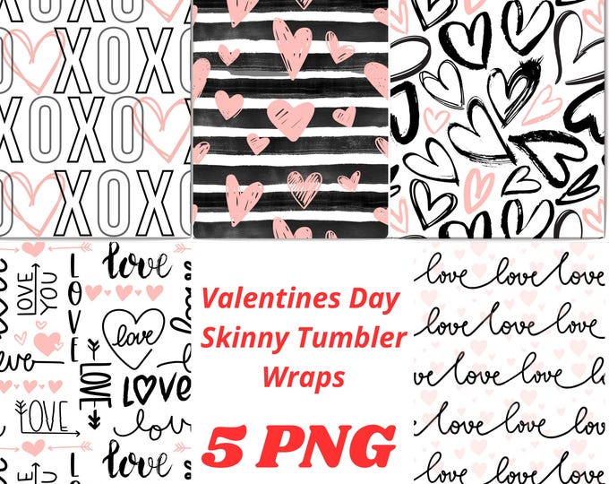 Valentine's Day 20 Oz Tumbler Wrap Bundle, Valentines Tumbler Wrap, Hearts Designs, Hearts Tumbler Wraps, love tumbler, sublimation tumbler
