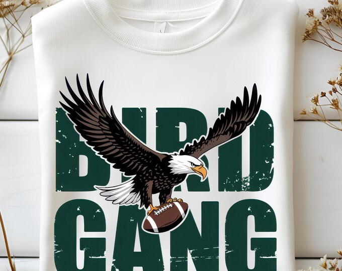 Retro Bird Gang Eagle PNG, Eagles Png, Football Eagles, Digital Download, go eagles go png, eagles cheer png, Instant Download, POD design