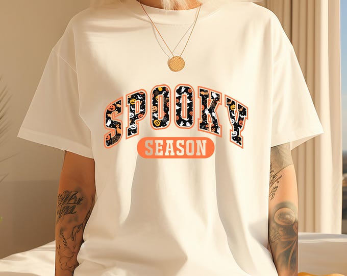 Halloween PNG, Spooky SeasonPNG, Retro Ghost Png, Girl Halloween Shirt, PNG Files For Cricut, Halloween Shirt Sublimation Design