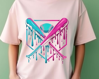 Baseball SVG, Baseball Drip PNG, Baseball Shirt, Baseball Mom, Ice Cream Drip, Baseball Game Day, Trendy Baseball Png, Baseball season Png