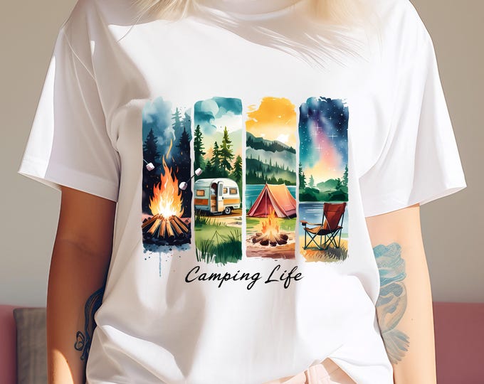 Camping Life, Camping Mode Png, Camping Png, Camping Lover Gift PNG, Coquette Summer Png, Family Adventure Sublimation Design, Camper Shirt