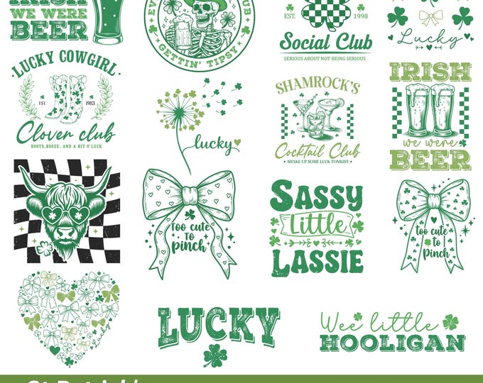 St PATRICKS SVG Bundle, Lucky Svg, St. Patrick's Day ClipArt, Saint Patricks Day SVG, Patricks Day Svg, irish shirt svg, Irish Svg Patrick's