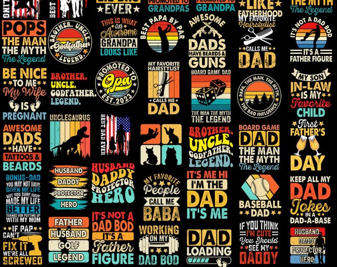Father's Day Sublimation Bundle, Best Dad Ever Png, Sublimation Design, Dad Shirt, Dad PNG, Happy Father's Day, Men Shirt, Digital Download