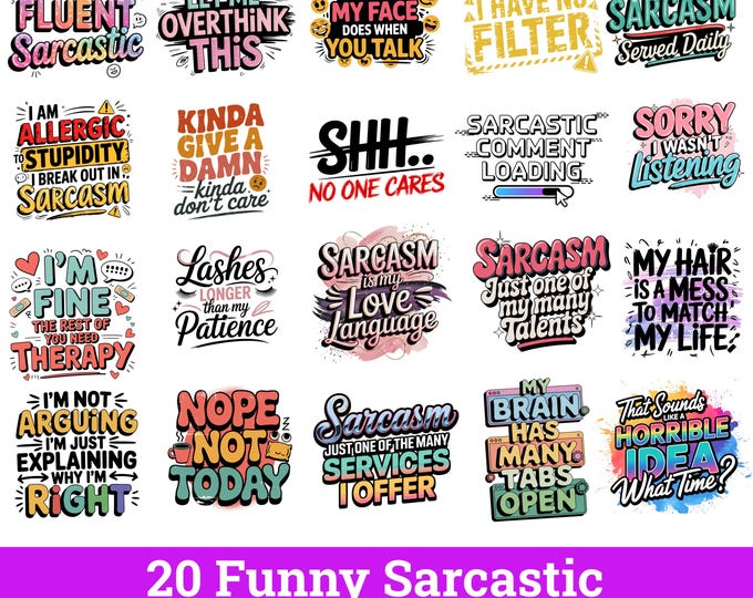 Funny Sarcastic Sublimation Bundle, Sassy Sublimation | Funny Sarcastic PNG Quotes, Sublimation PNG, Mom Life Shirt Print, Sassy Bundle, PNG