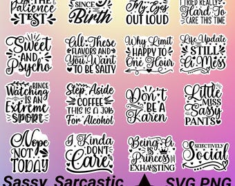 Sarcastic sticker bundle, Png Sticker, Sarcasm Sticker png, Sarcasm Svg Bundle, Sarcastic Quotes sticker, Sarcasm Png, Sarcastic Svg,