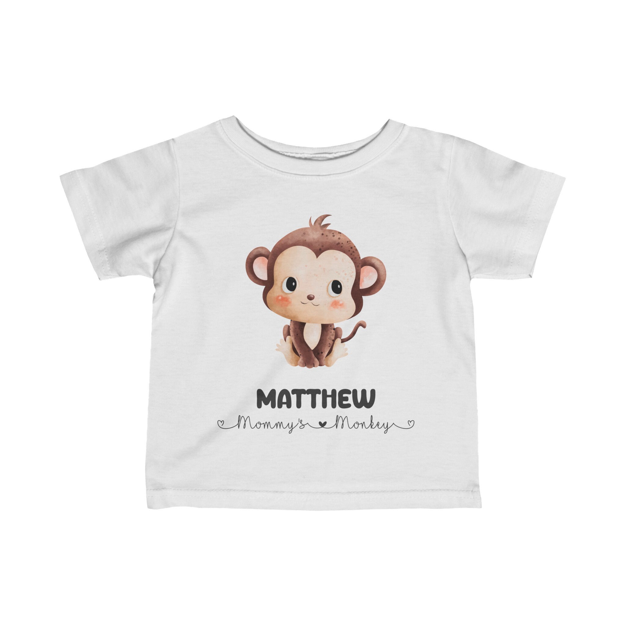 Mommy's Monkey Personalized Toddler/baby T-shirt With Name, Custom