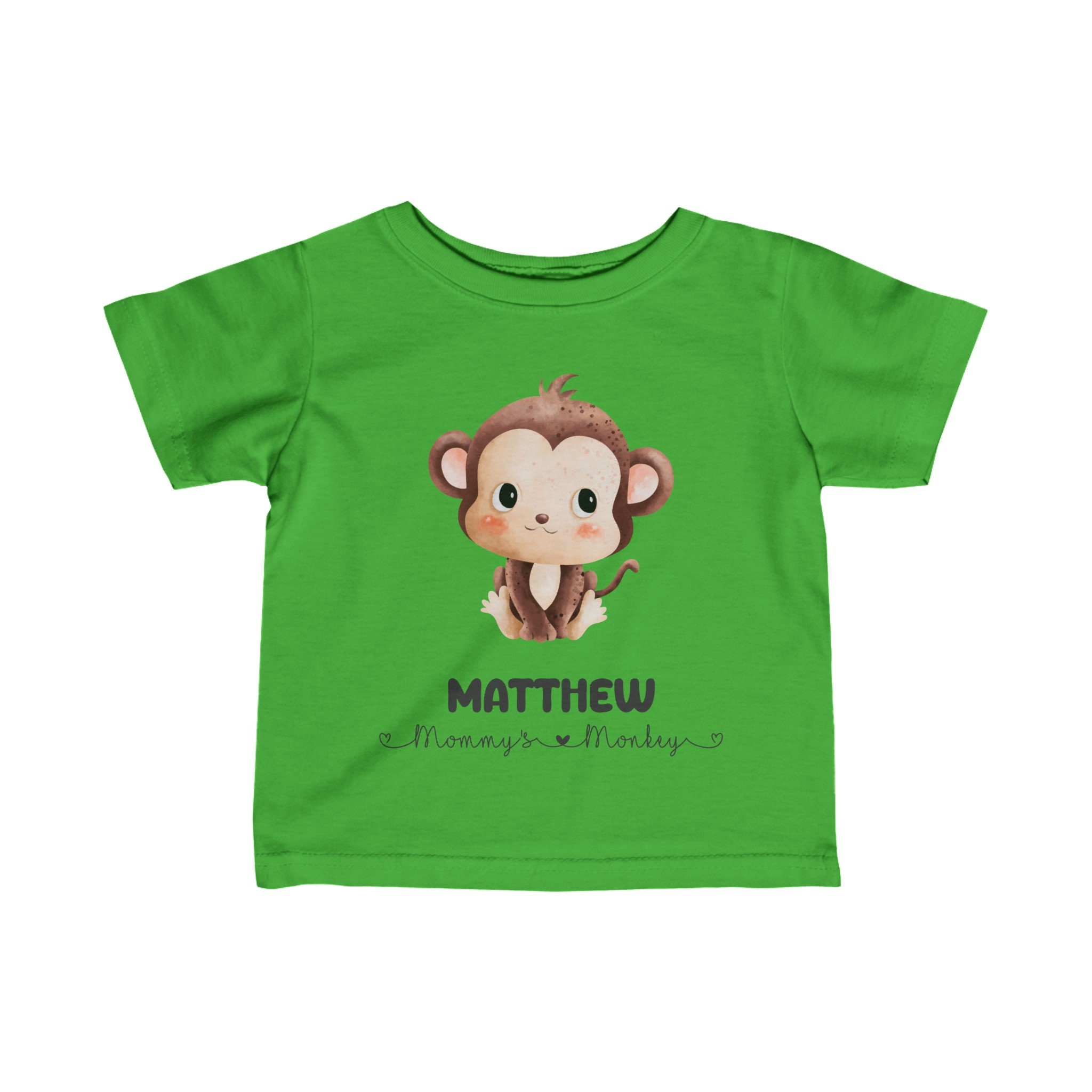 Mommy's Monkey Personalized Toddler/baby T-shirt With Name, Custom