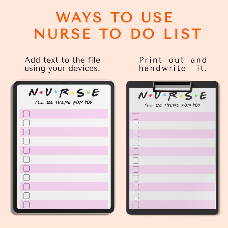 Np List Printable Friends Inspired Nurse to Do List, Nurse Practitioner Student ...