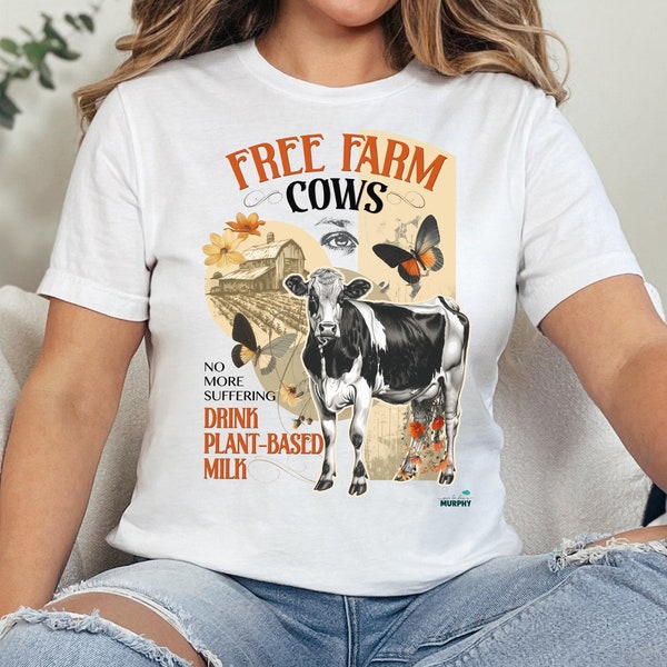 Veganism T-shirt, T-shirt for Vegans, Farm Animal Lover Gift, Animal Awareness Message