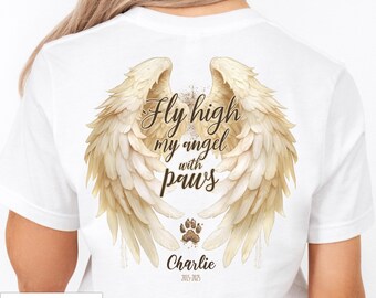 Maglietta commemorativa personalizzata per cani: regalo personalizzato per ricordare la perdita di un animale domestico.