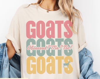 Camiseta divertida con diseño de cabras para amantes de las cabras, regalo para mamá y papá.