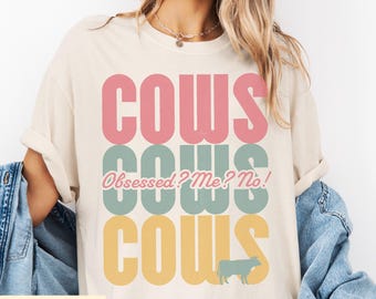 Comfort Colors おもしろい牛好きシャツ 牛好きママパパへのギフト