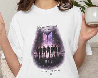 Koszulka z grafiką BTS „We Are Not Seven”, koszulka dla fanów Kpopu w stylu armii