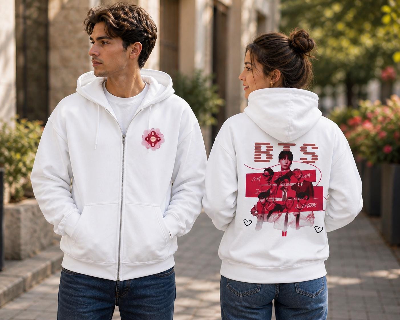 Bts Zip up Hoodies - Etsy