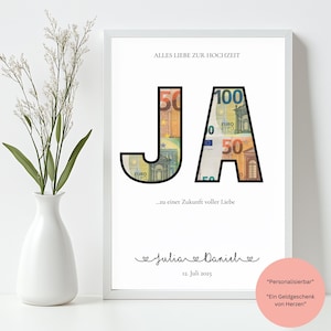 Personalized wedding cash gift | Digital wedding cash gift | Printable wedding gift | DIY cash gift for wedding