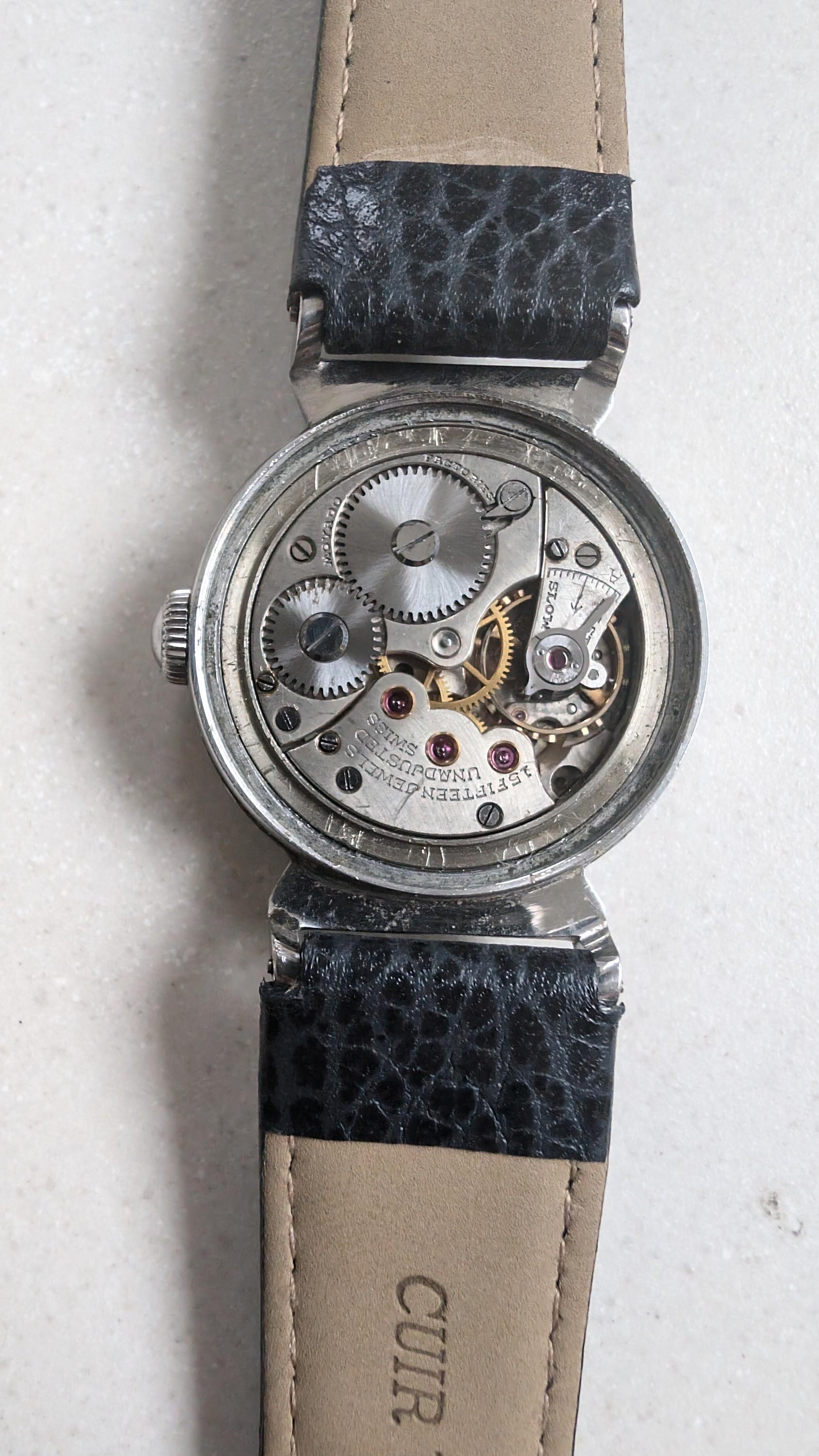 Montre Movado Art Déco Bullhorn - Mécanique Manuelle - Occasion (fonctionne) - Pour Adulte Unisexe