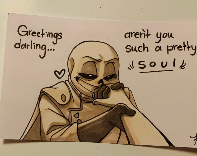 Undertale Sans AU Index Card Sketches Etsy