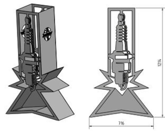 Feuersäule Feuertonne Feuerstelle Zündkerze