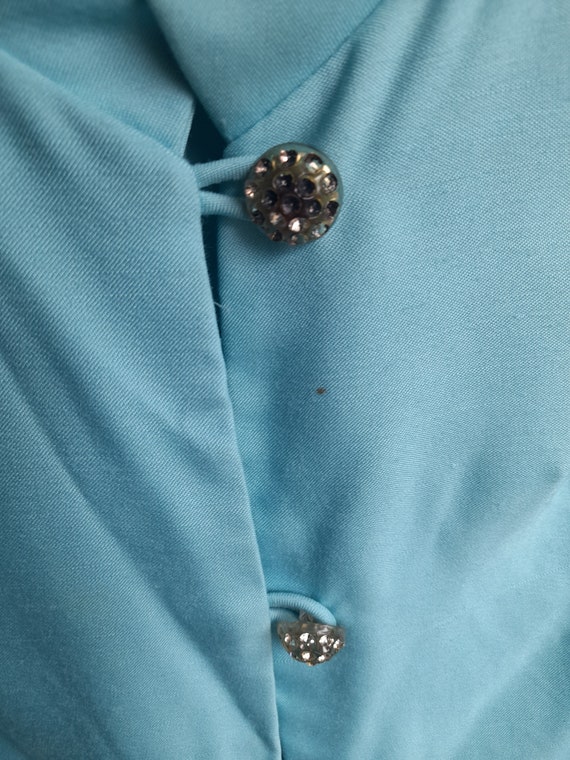 Stunning 1960s turquoise Jackie O' style  blazer … - image 4