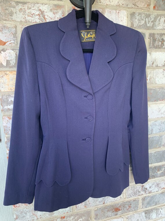 1940s amazing Youthcraft navy blazer