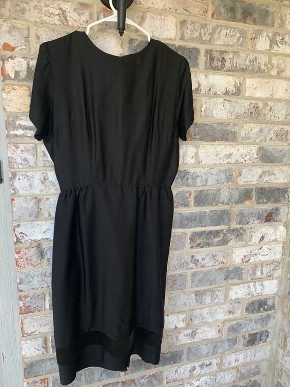 1950s Jonathan Logan wiggle black dress