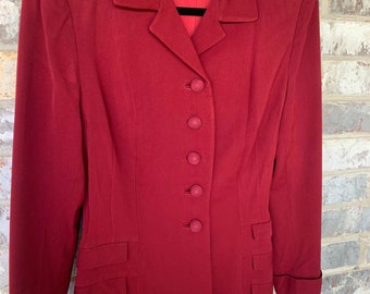 1940s amazing Crestmoor burgundy blazer