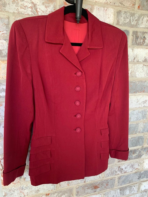 1940s amazing Crestmoor burgundy blazer