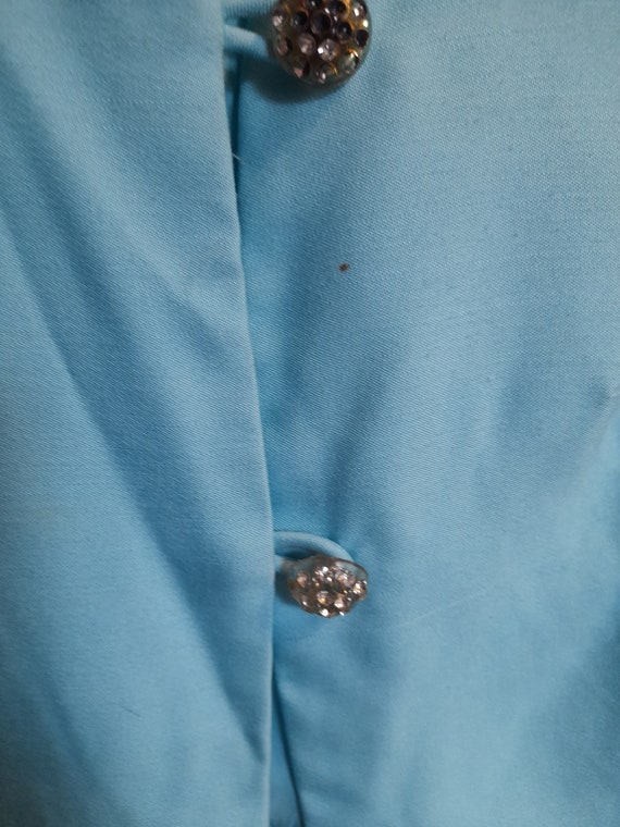 Stunning 1960s turquoise Jackie O' style  blazer … - image 2