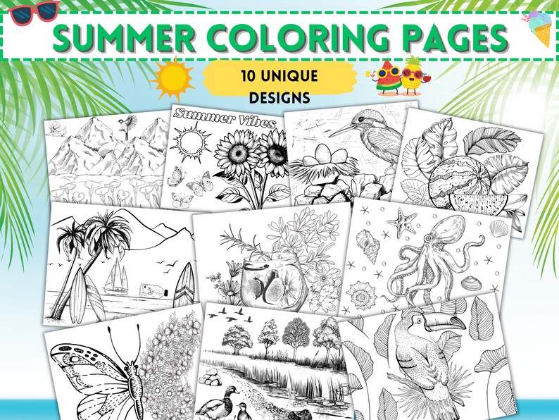 Adult Summer Coloring Pages Etsy - Il 794xN.6100521792 Kkv5 
