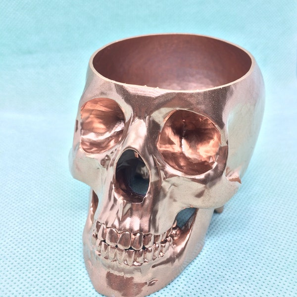 Metallic skull planters 2 pack