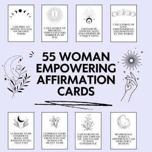 Cartes d'affirmation, cartes flash avec citations positives, booster d'estime de soi, confiance en soi, pratiques d'amour-propre, autonomisation des femmes et des filles