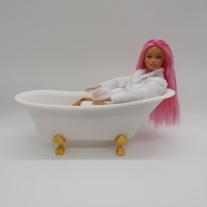 Baignoire Miniature Ancienne En Laiton - Meuble Poupée Maison De Poupée