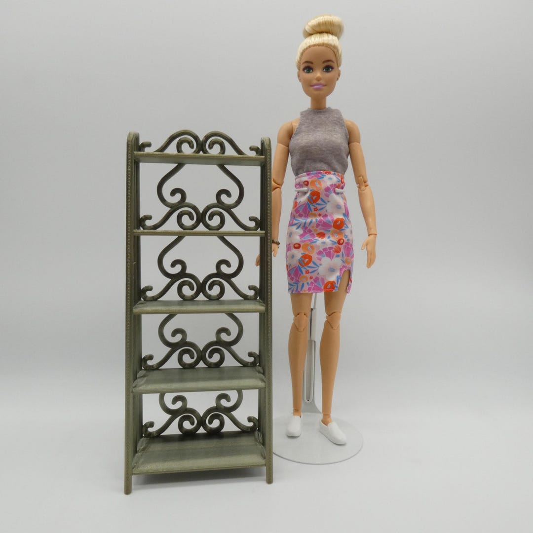 1/6 Scale Doll Furniture Bakers Rack 5 Tier Choose Your Color Barbie ...