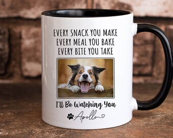 Personalized Dog Portrait Mug: "Every Snack You Make" Dog Dad Gift