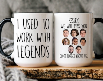 Mug pour la retraite d'un collègue, cadeau de départ pour un collègue, je travaillais avec des légendes, tasse pour la retraite, cadeau pour un collègue à la retraite, cadeau pour un collègue