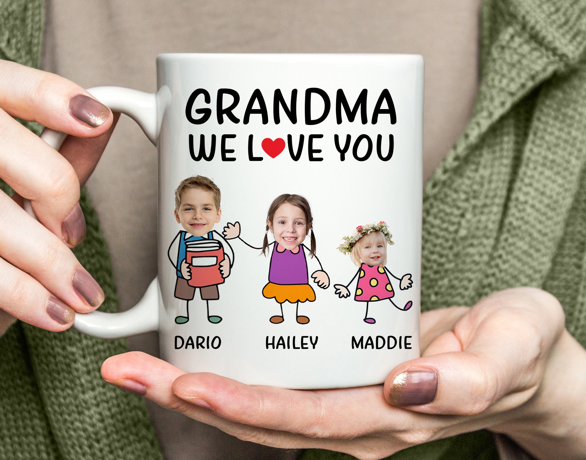 Custom Grandma Mug, Personalized Grandma Coffee Mug, Grandma Custom Grandma Mug, Personalized Grandma Coffee Mug, Grandma