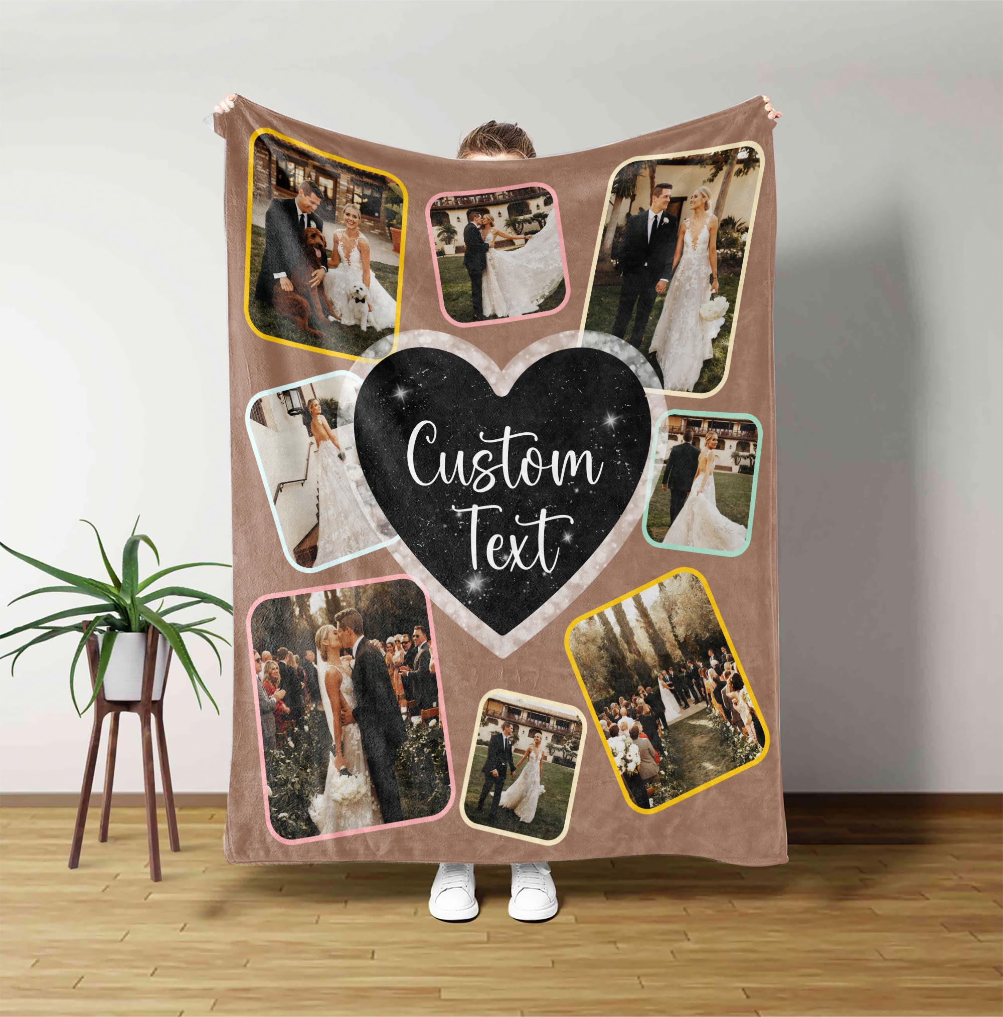 Personalized Photo Blanket | Father of the Bride Blanket | Blanket With a Photo | Wedding Anniversary or Couples Gift