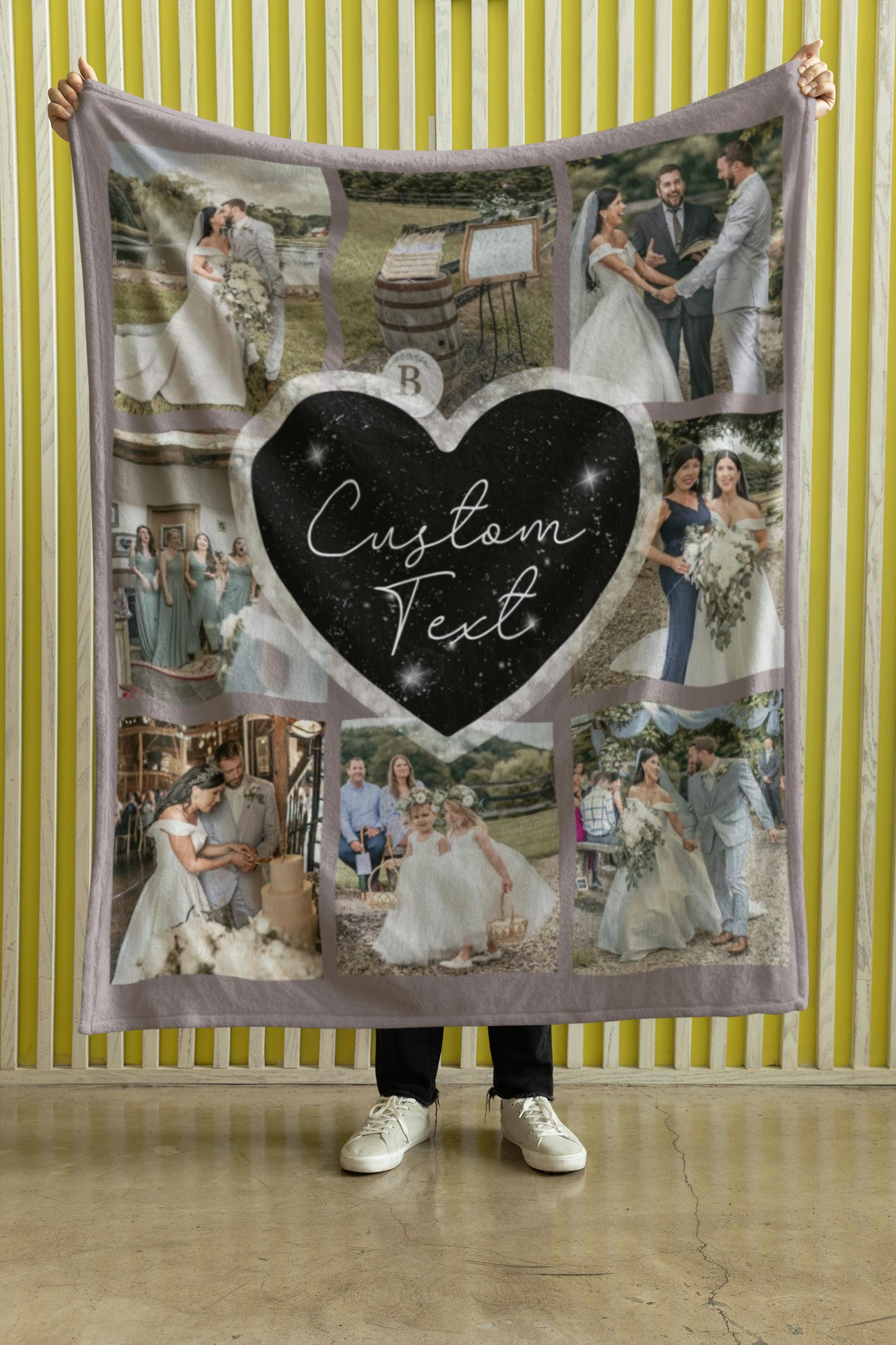 Personalized Photo Blanket | Father of the Bride Blanket | Blanket With a Photo | Wedding Anniversary or Couples Gift