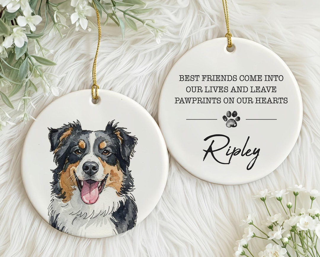 Custom Pet Memorial Ornament, Dog Remembrance Ornament, Personalized ...