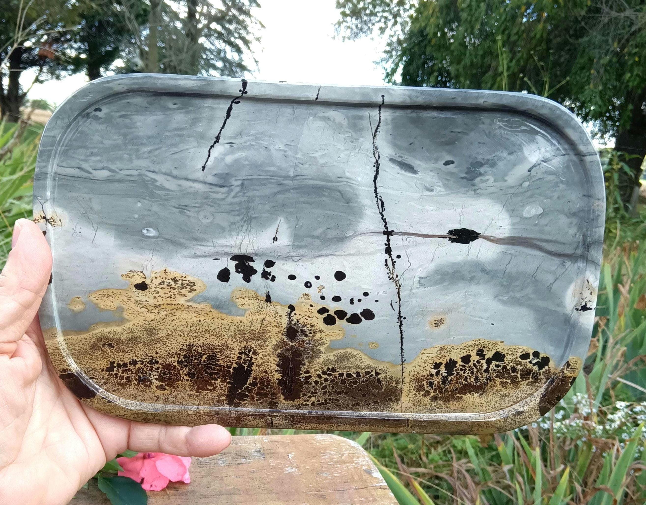 Large Picture Jasper Tray: 9.25