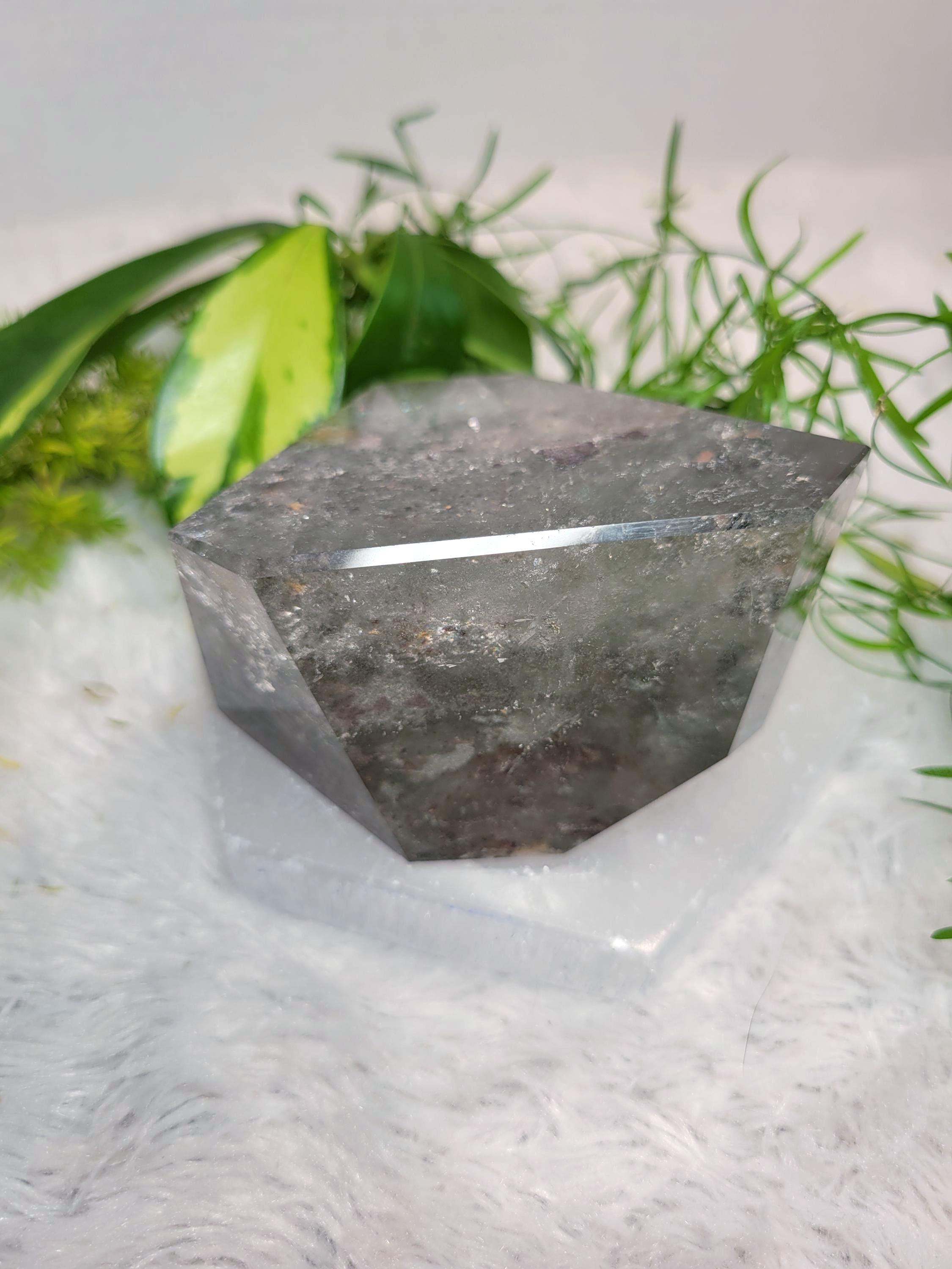 Garden Quartz Crystal: Xlarge Thousand Layer Lodolite, Rainbow