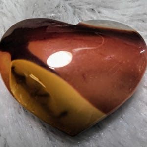 Mookaite Puffy Heart