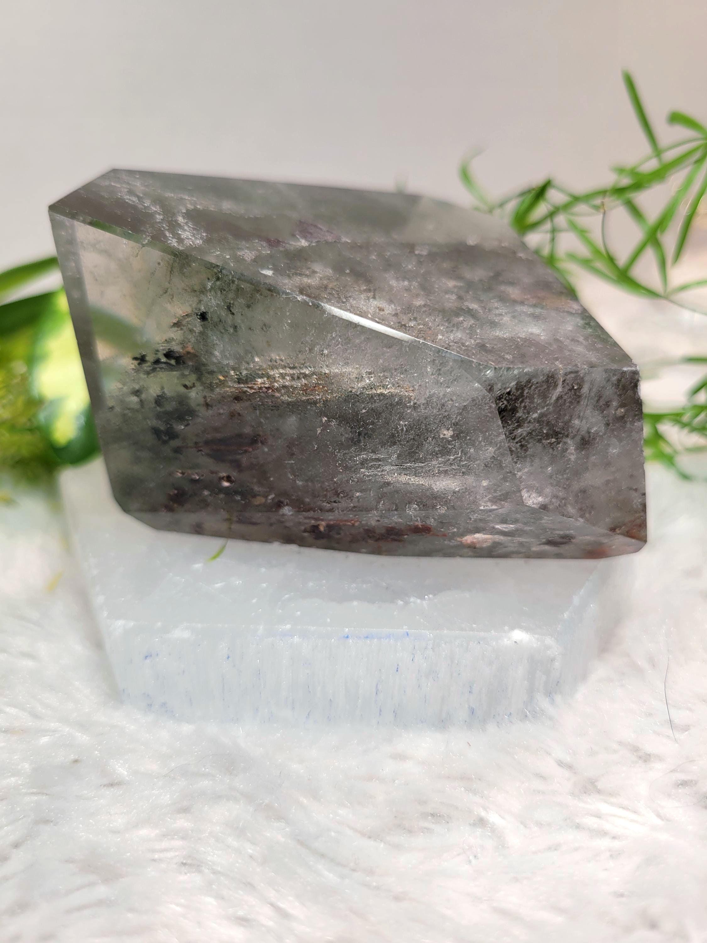 Garden Quartz Crystal: Xlarge Thousand Layer Lodolite, Rainbow