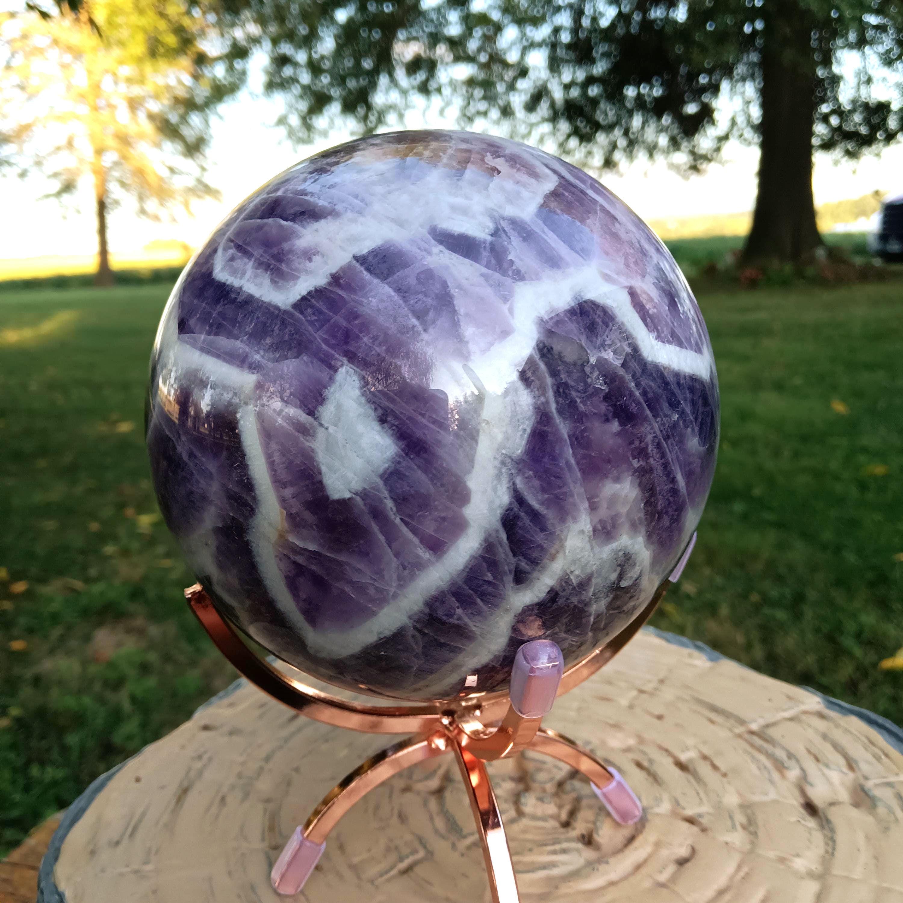 ドリームアメジストスフィア：特大 4インチ - Etsy 日本